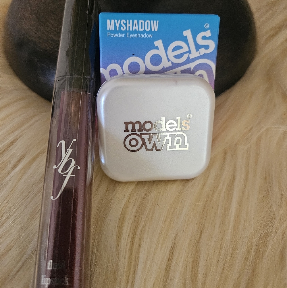 Models Own Powder Eyeshadow Intense Color & ybf Fluid Liquid Lipstick NWT
